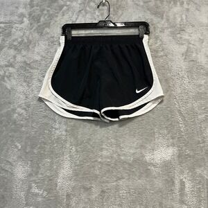 Nike Running Shorts Womens M Black White Dri-FIT Mesh Trim Athletic Workout